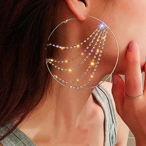 🎀3" Rhinestone Hoop Tassels